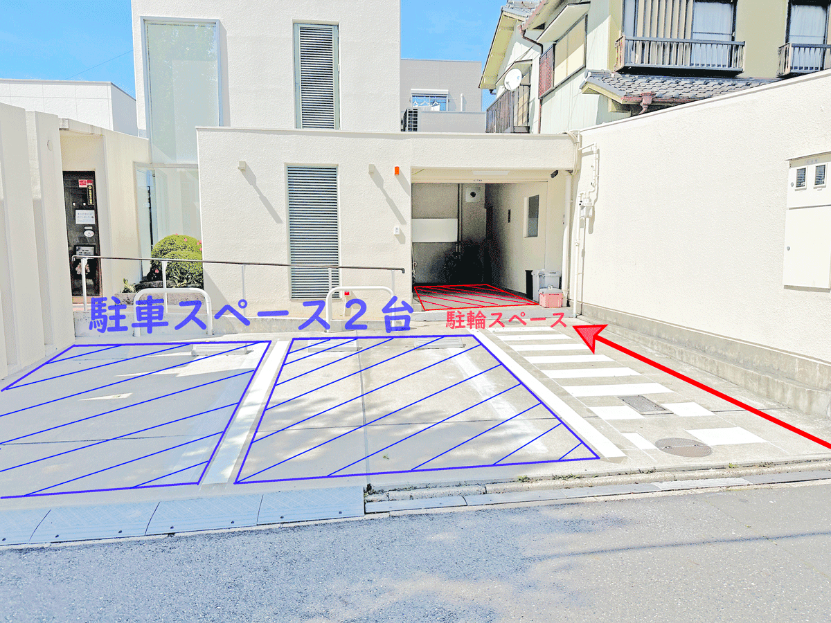 クリニック前 駐車スペース(2台)